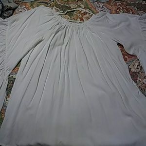 Flowy tunic off the shoulders flowy bell sleeves